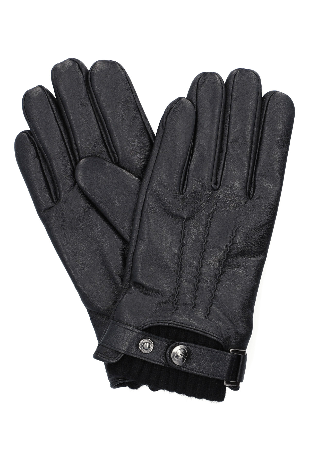 Rękawiczki Skórzane Czarne Touch Screen PM2