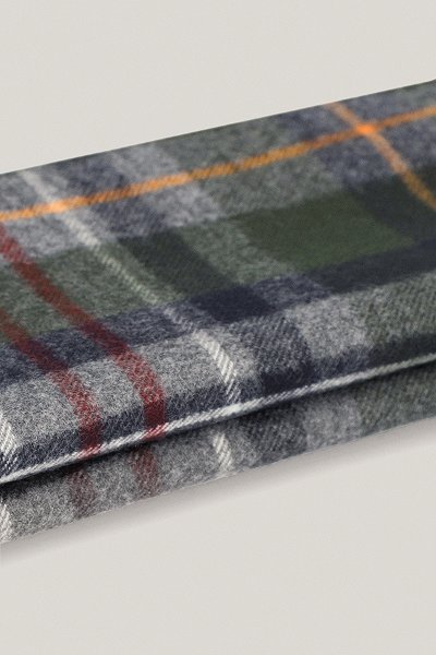 Szal w Kolorową Kratę z Frędzlami PM11