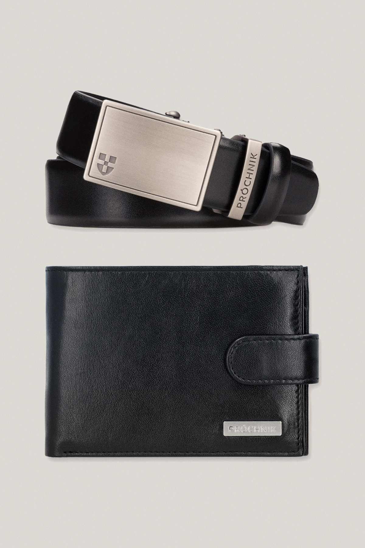 Zestaw Pasek Plus Portfel Czarny