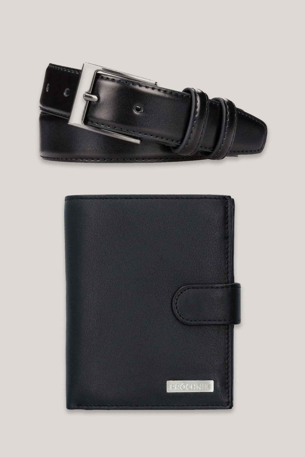 Zestaw Pasek PM8 Plus Portfel PM6 Czarny