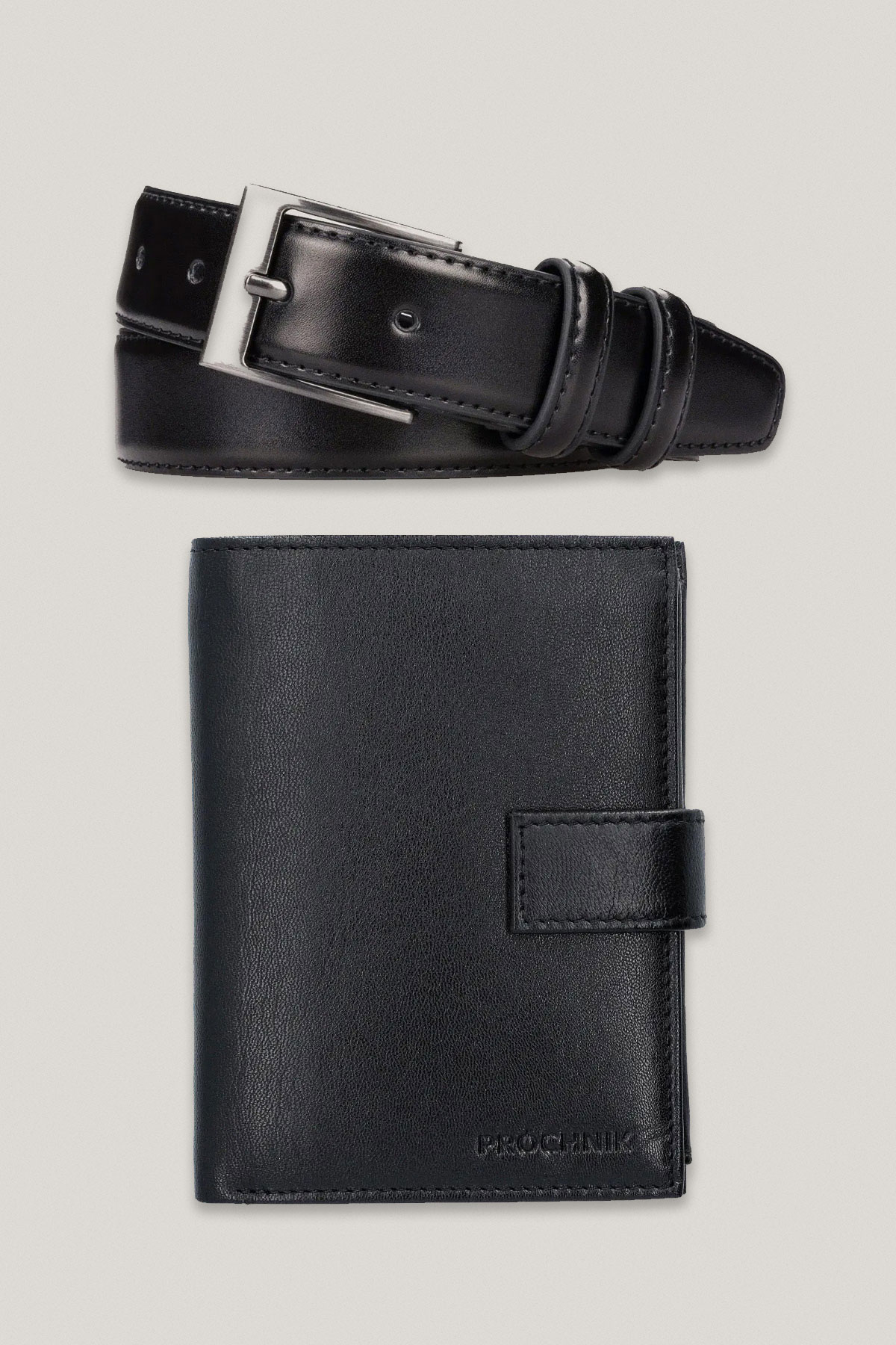 Zestaw Pasek PM8 Plus Portfel PM5 Czarny