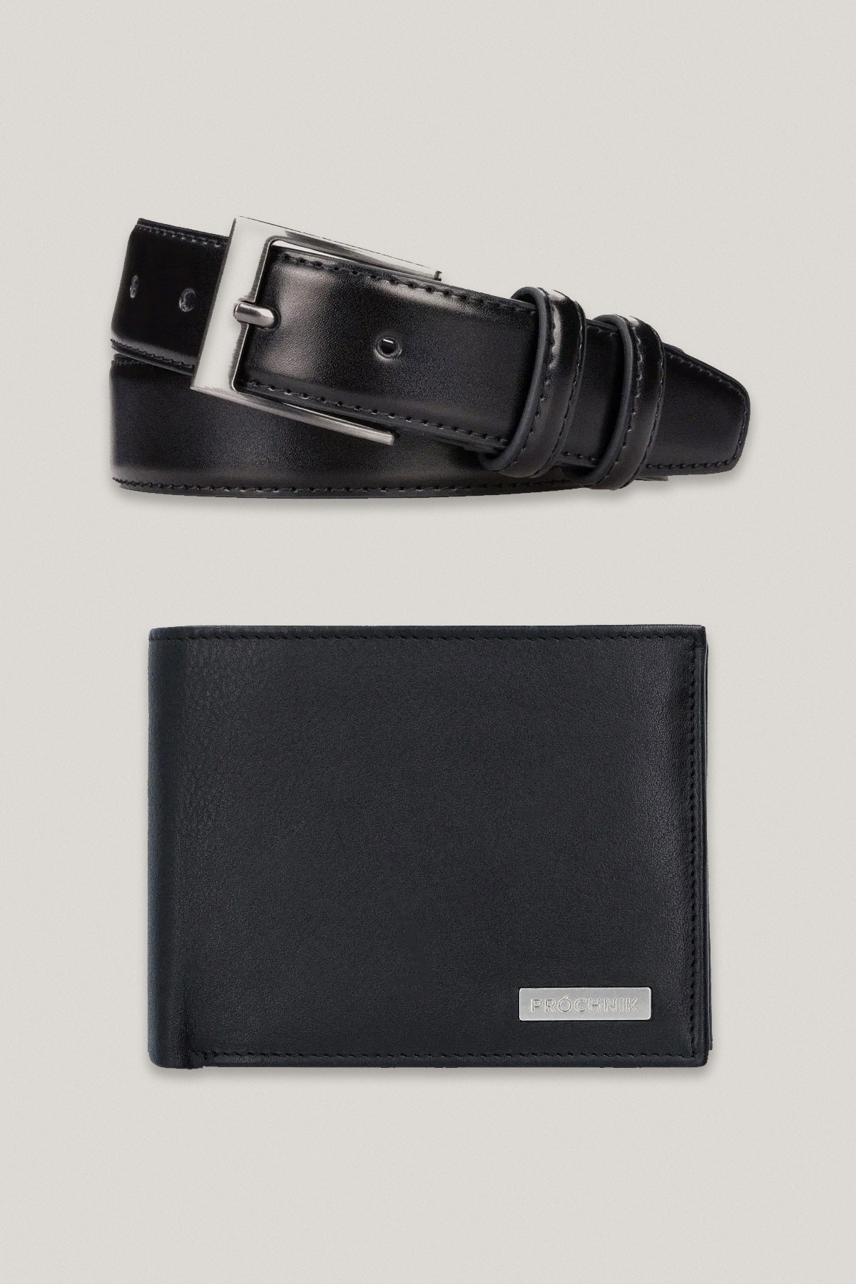 Zestaw Pasek PM8 Plus Portfel PM2 Czarny 