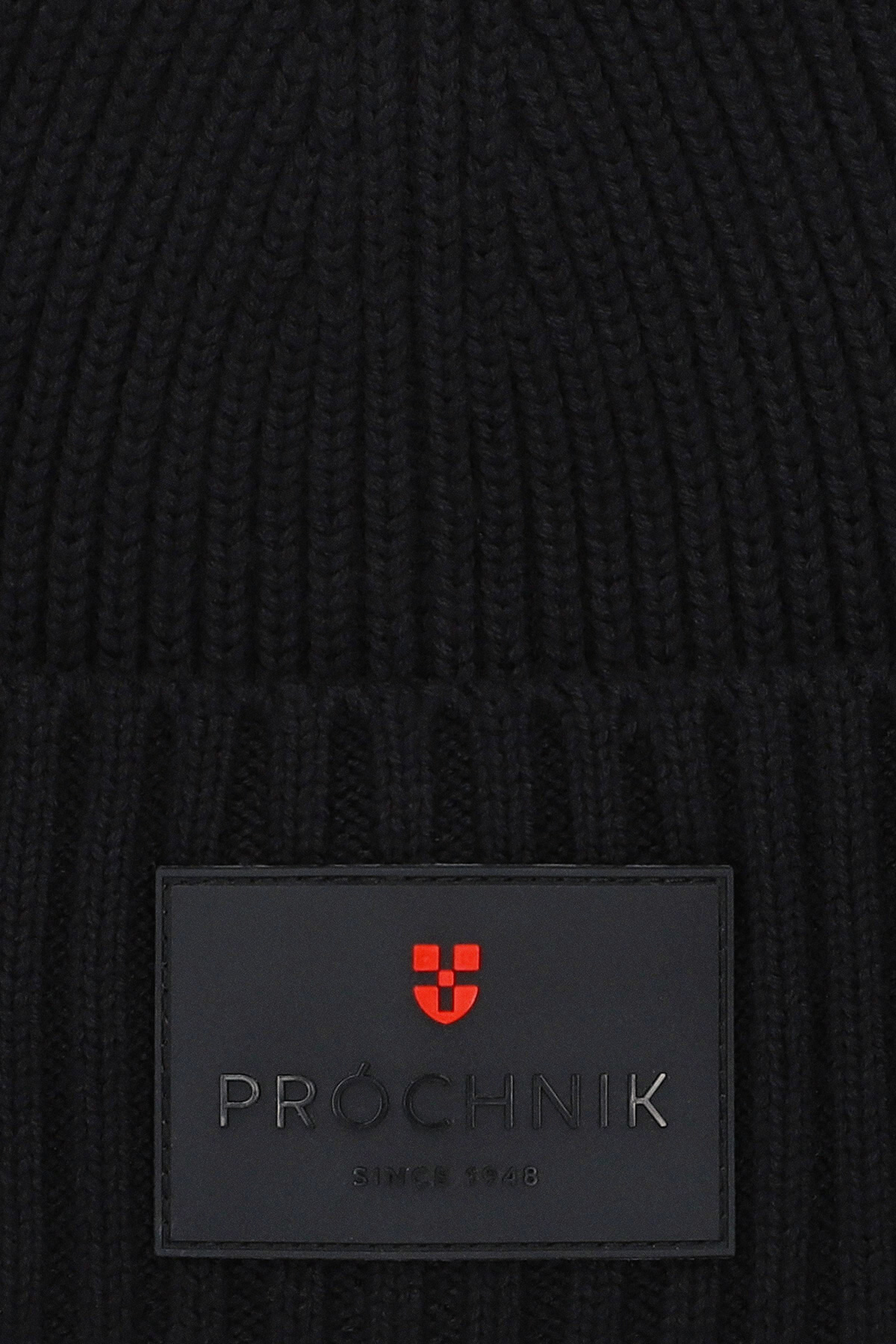 Czapka Czarna z Grubej Prążkowanej Dzianiny PM2