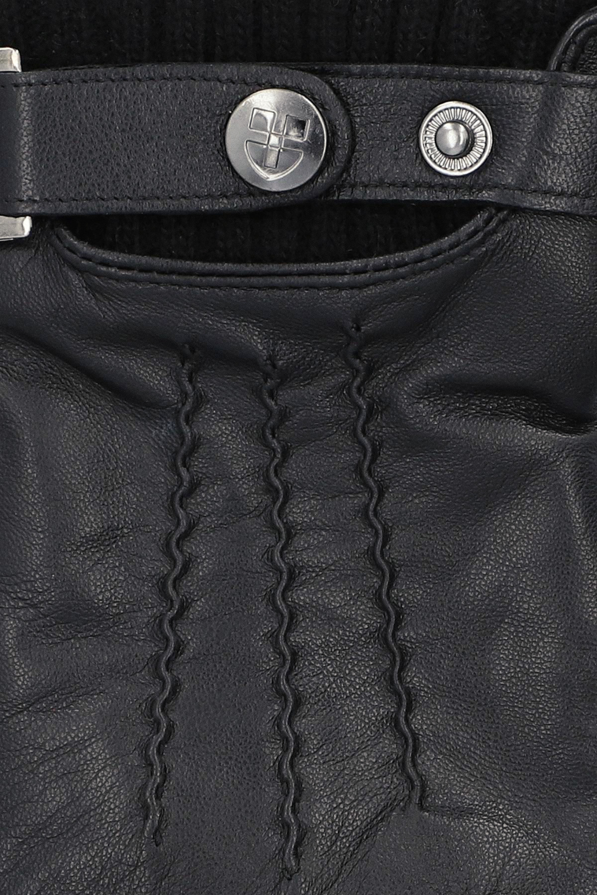 Rękawiczki Skórzane Czarne Touch Screen PM2