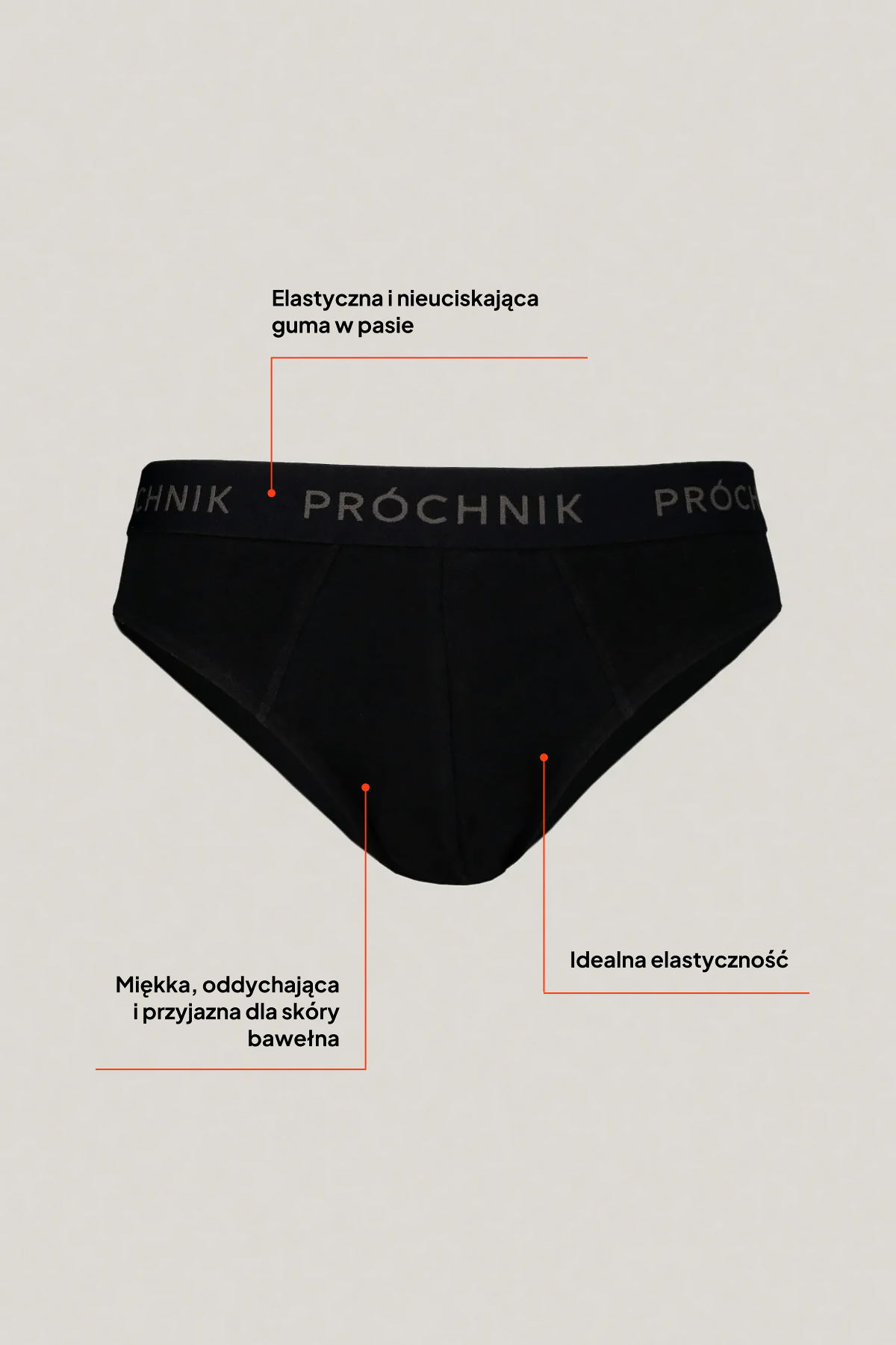 Zestaw 3 Par Czarnych Slipów z Bawełną PM1