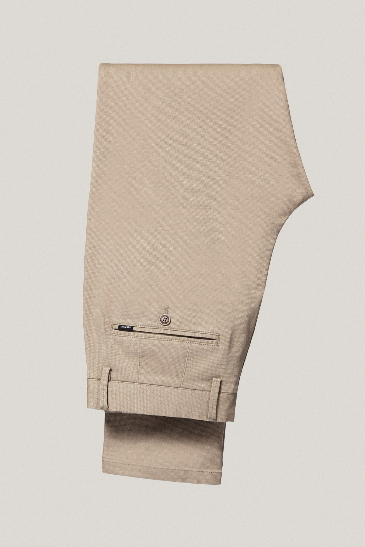 Spodnie Chino Slim Fit Jasnobeżowe z Bawełny PM2