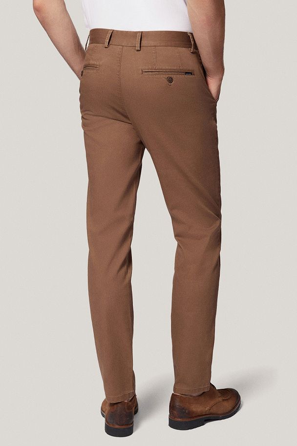 Spodnie Chino Slim Fit Beżowe z Bawełny PM2