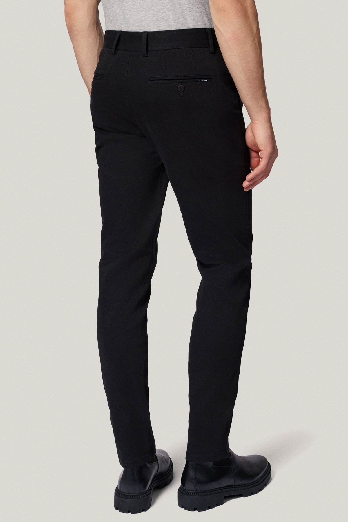 Spodnie Chino Slim Fit Czarne z Bawełny PM2  