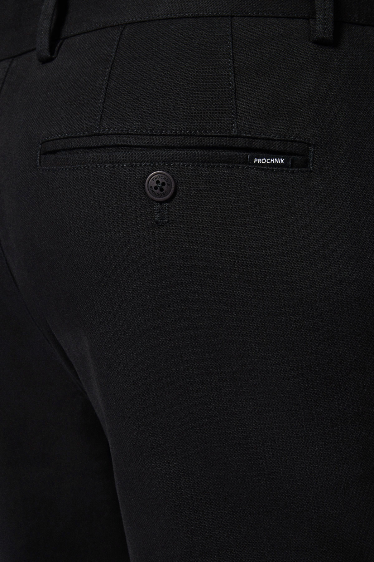 Spodnie Chino Slim Fit Czarne z Bawełny PM2  