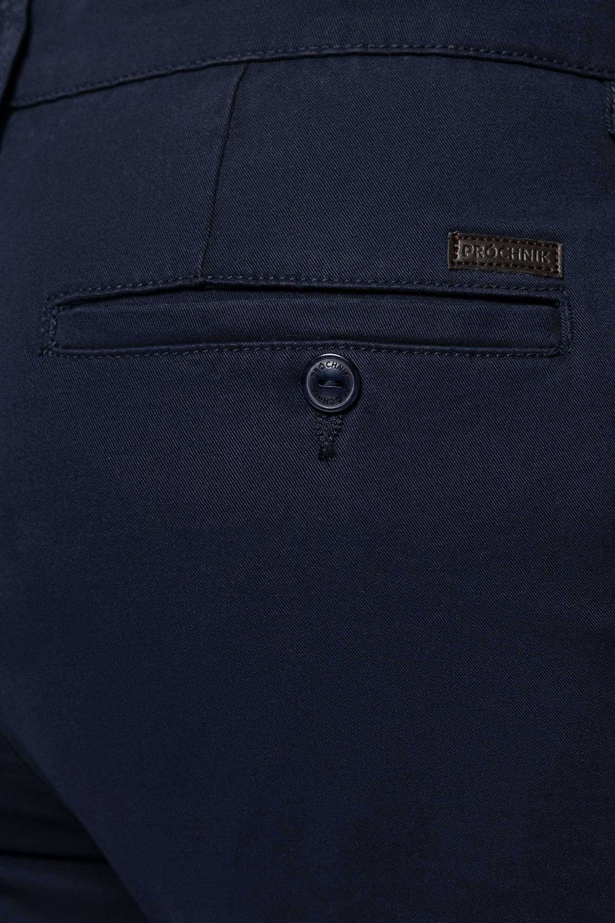 Spodnie Chino Slim Fit Granatowe z Bawełny PM1