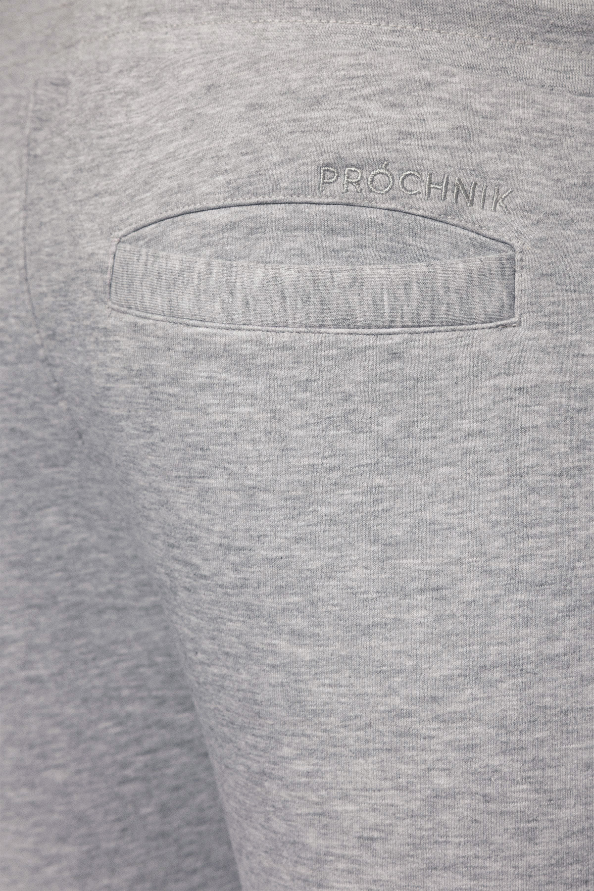 Spodnie Dresowe Szare z Naszywką Bawełniane PM1