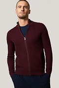 Sweter Rozpinany Bordowy z Bawełny PM14