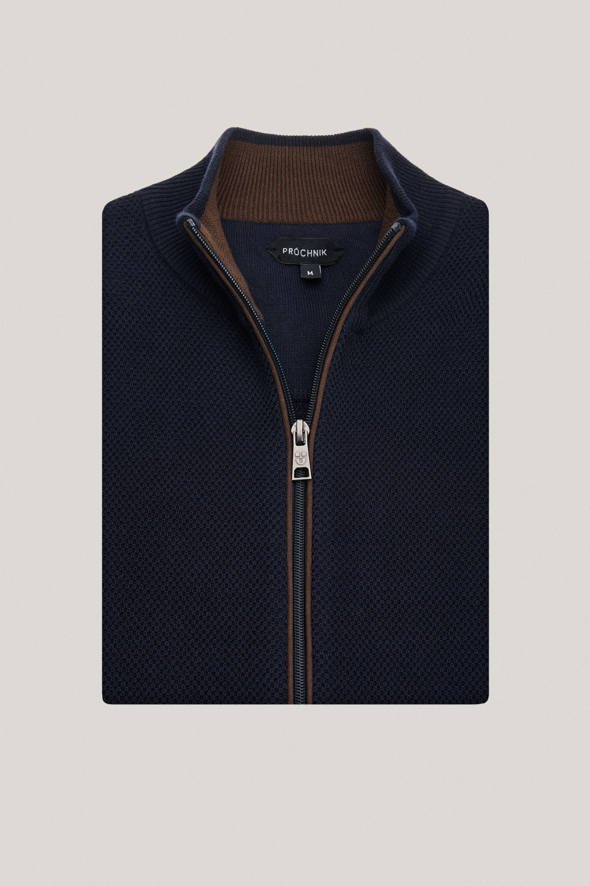Sweter Rozpinany Ciemnogranatowy z Bawełny PM14