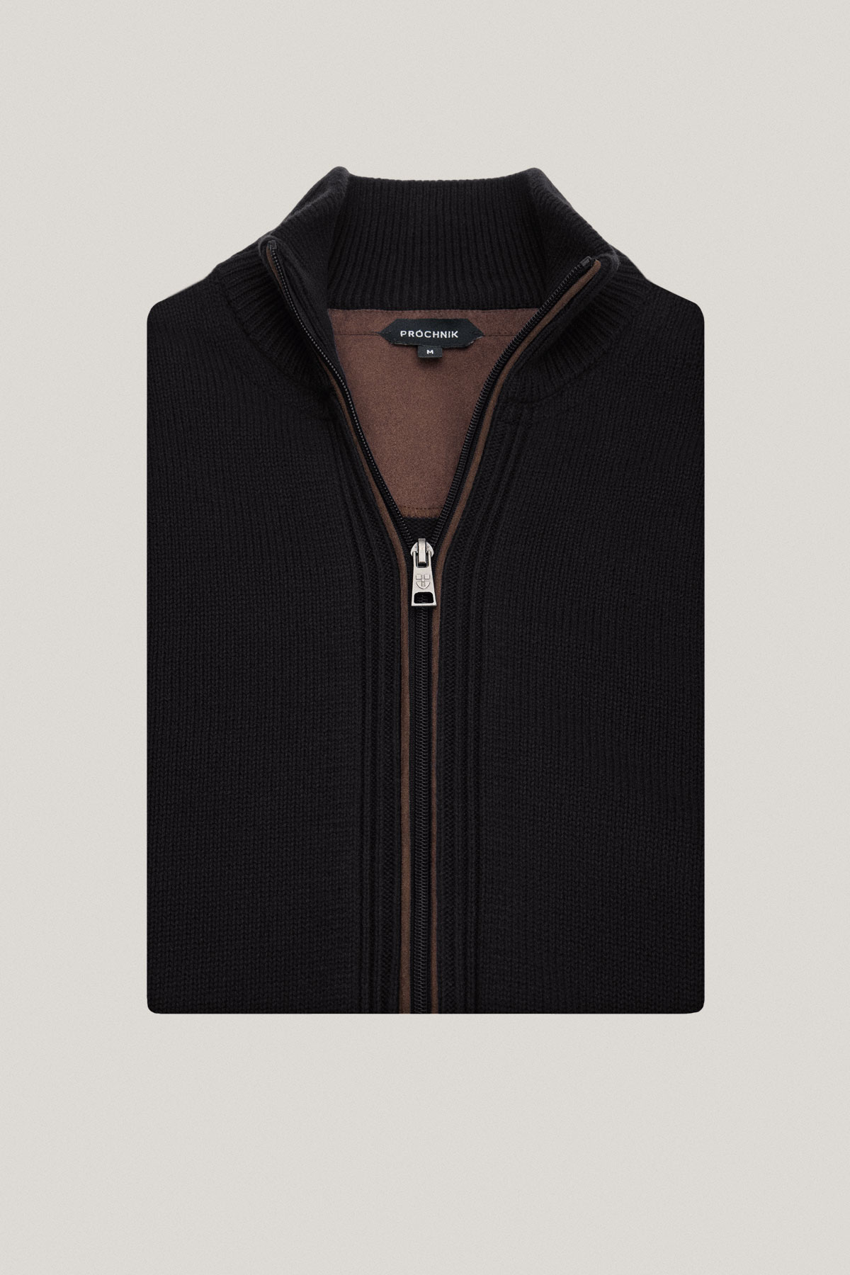 Sweter Rozpinany Czarny z Bawełny PM15