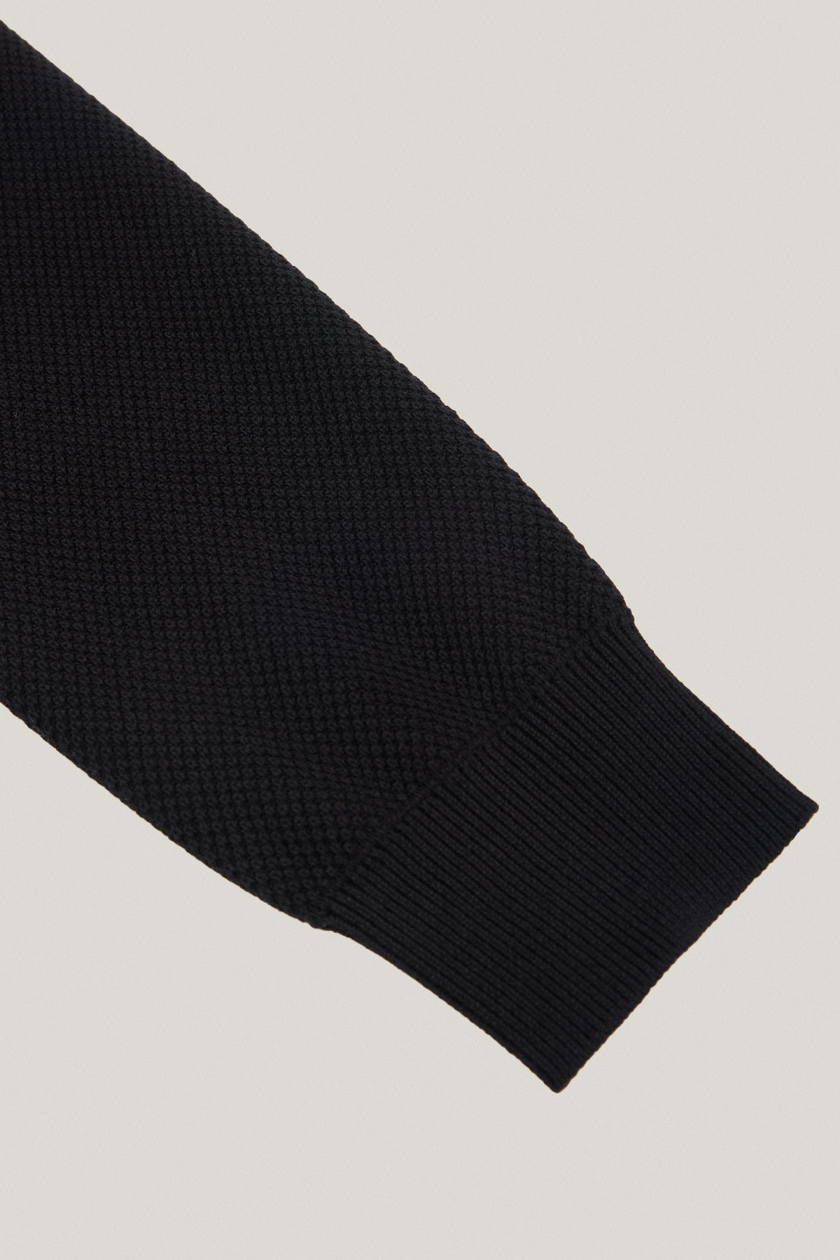 Sweter Rozpinany Czarny z Bawełny PM14