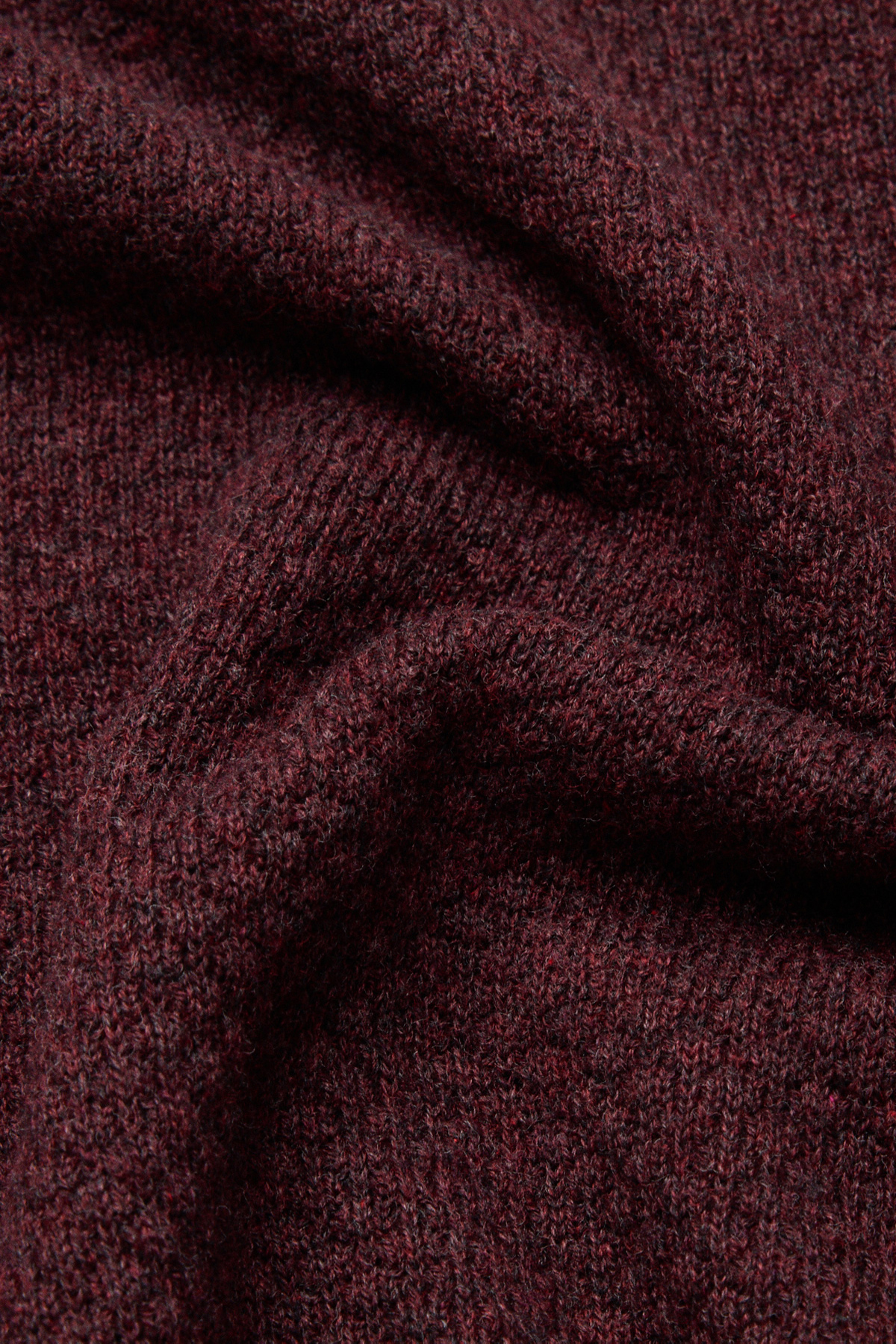 Sweter Bordowy Bawełniany O-neck PM17
