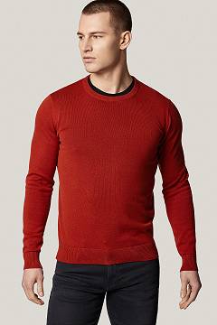 Sweter Ceglasty Bawełniany O-neck PM5