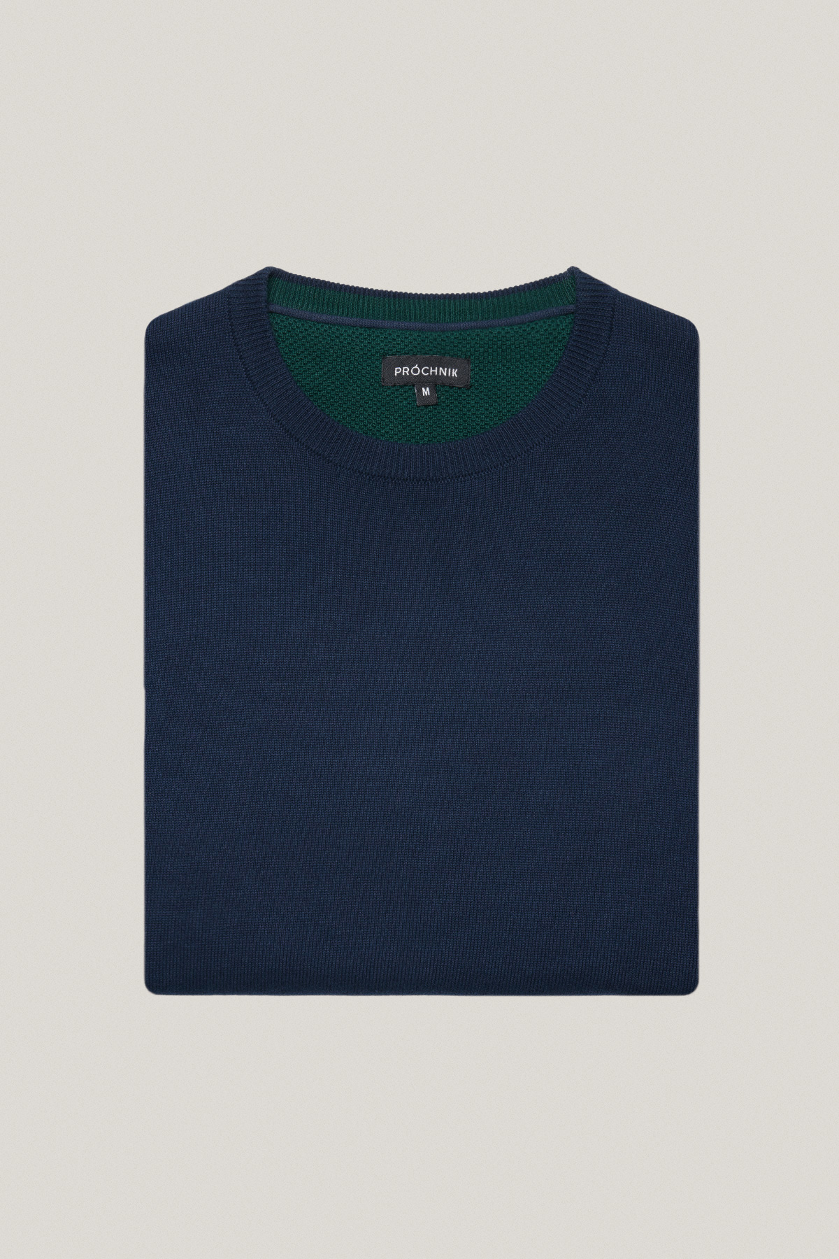 Sweter Granatowy Bawełniany O-neck PM5