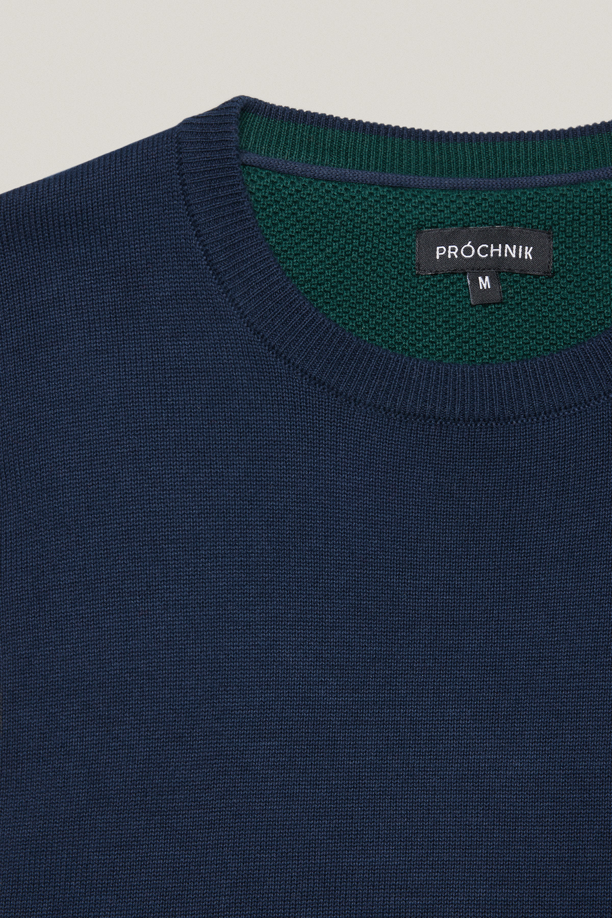 Sweter Granatowy Bawełniany O-neck PM5