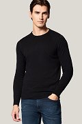 Sweter Czarny Bawełniany O-neck PM8