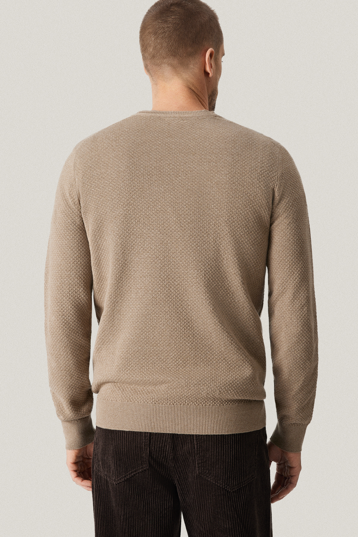 Sweter Beżowy Bawełniany O-neck PM17