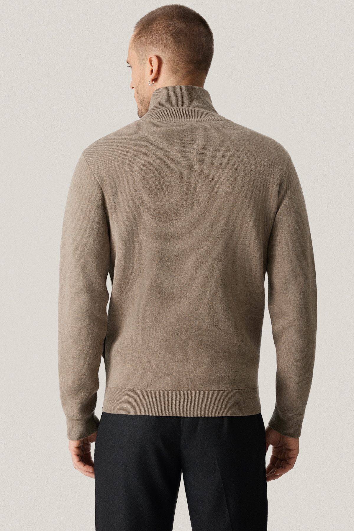 Sweter Beżowy Bawełniany Rozpinany PM18