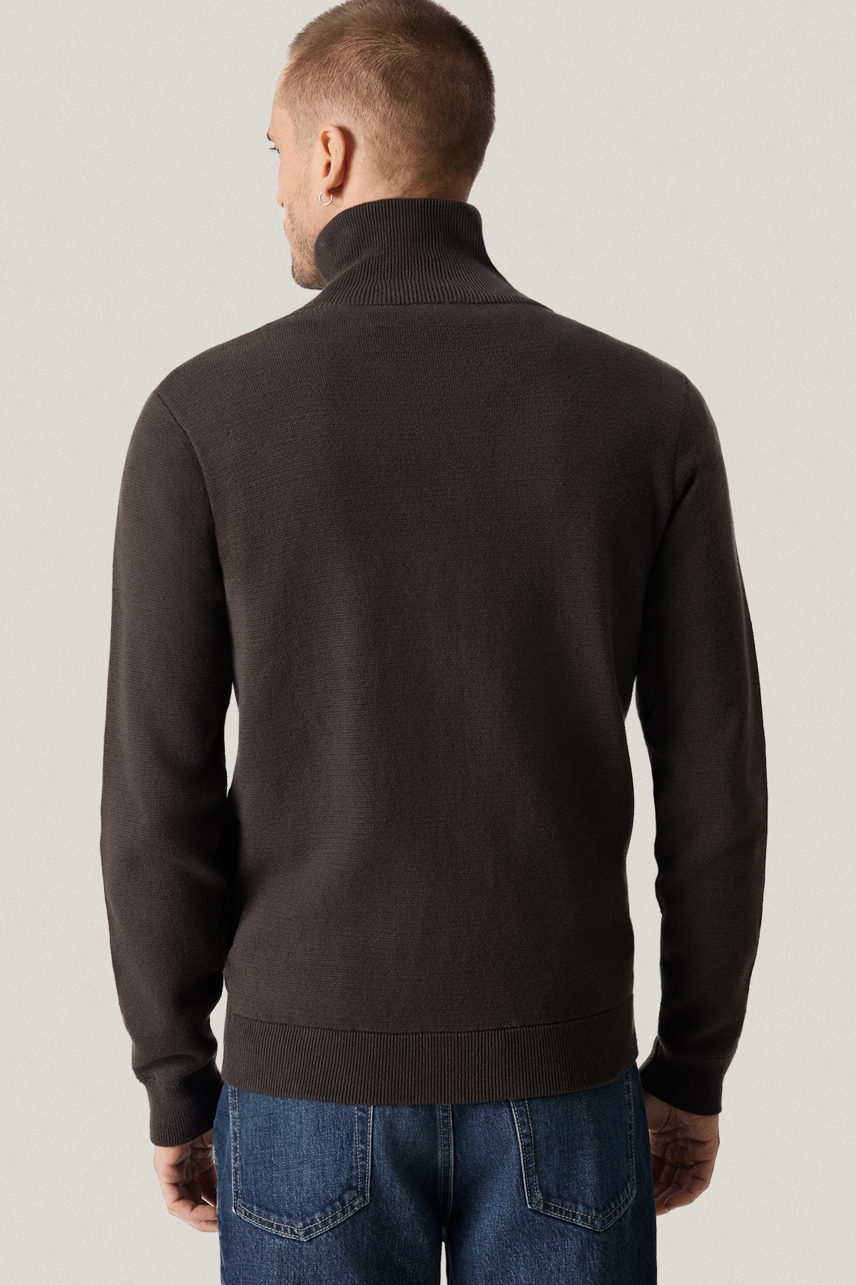 Sweter Brązowy Bawełniany Rozpinany PM18