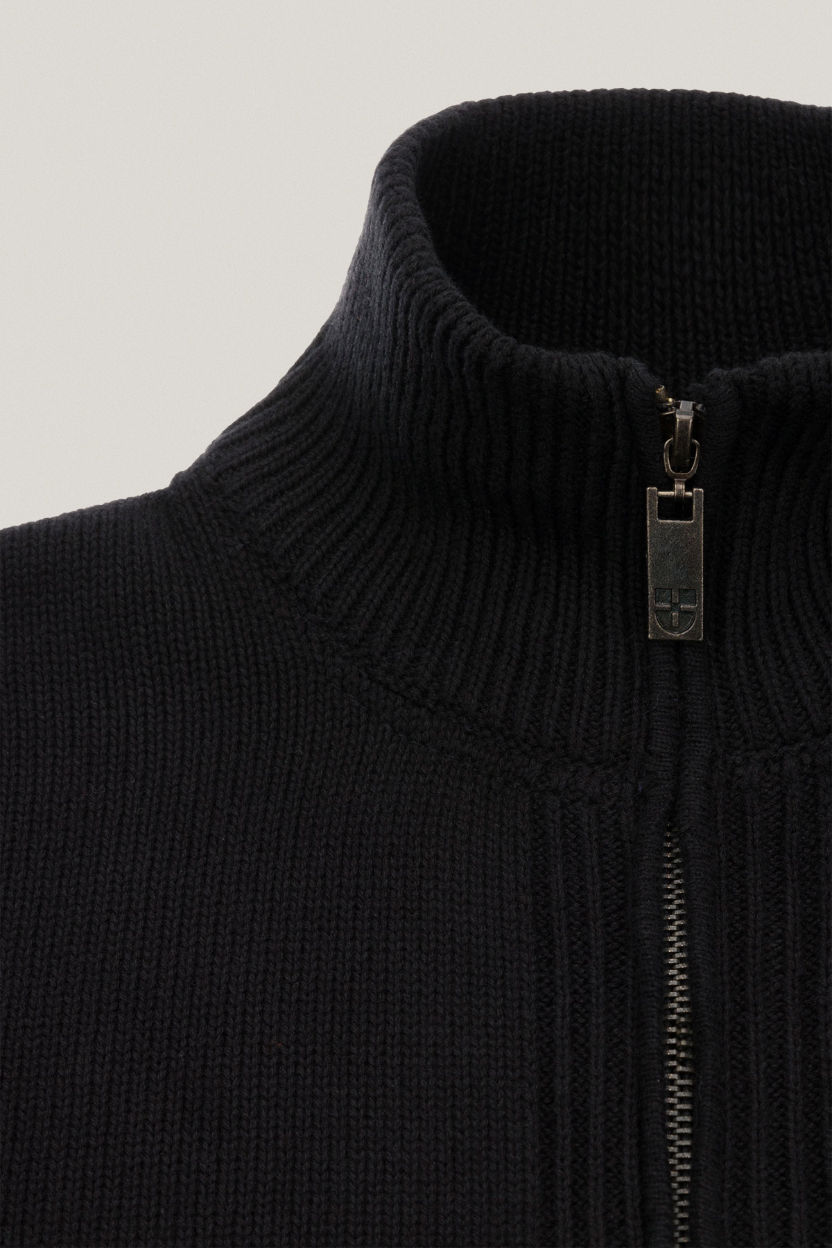 Sweter Rozpinany Czarny z Bawełny PM1