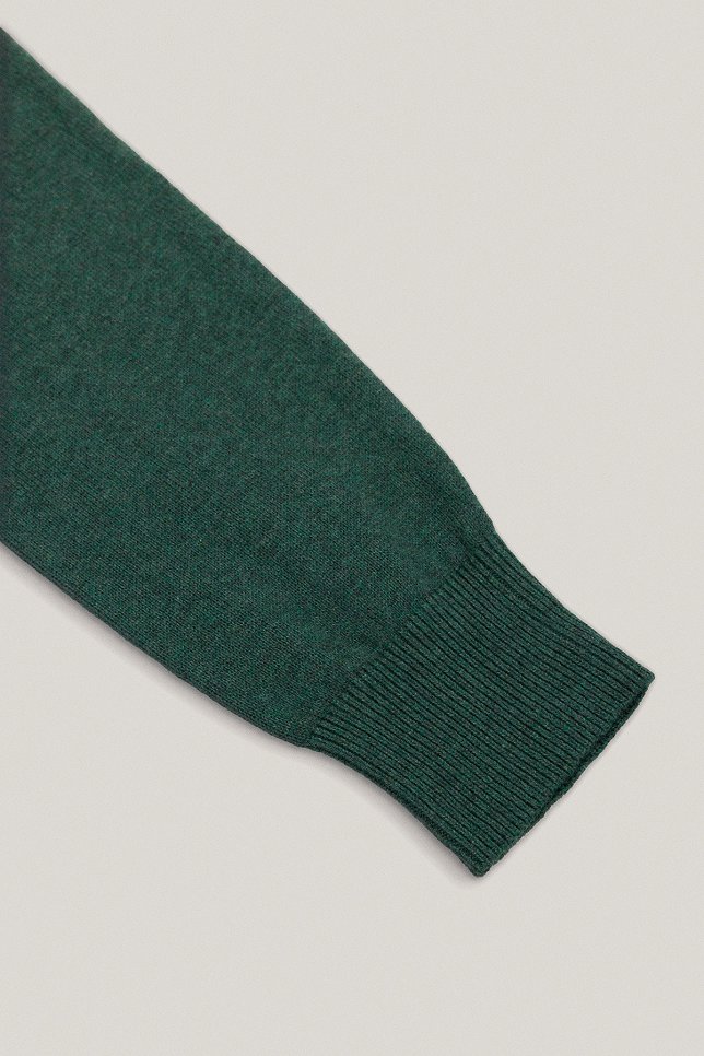 Sweter Zielony Bawełniany V-neck PM2