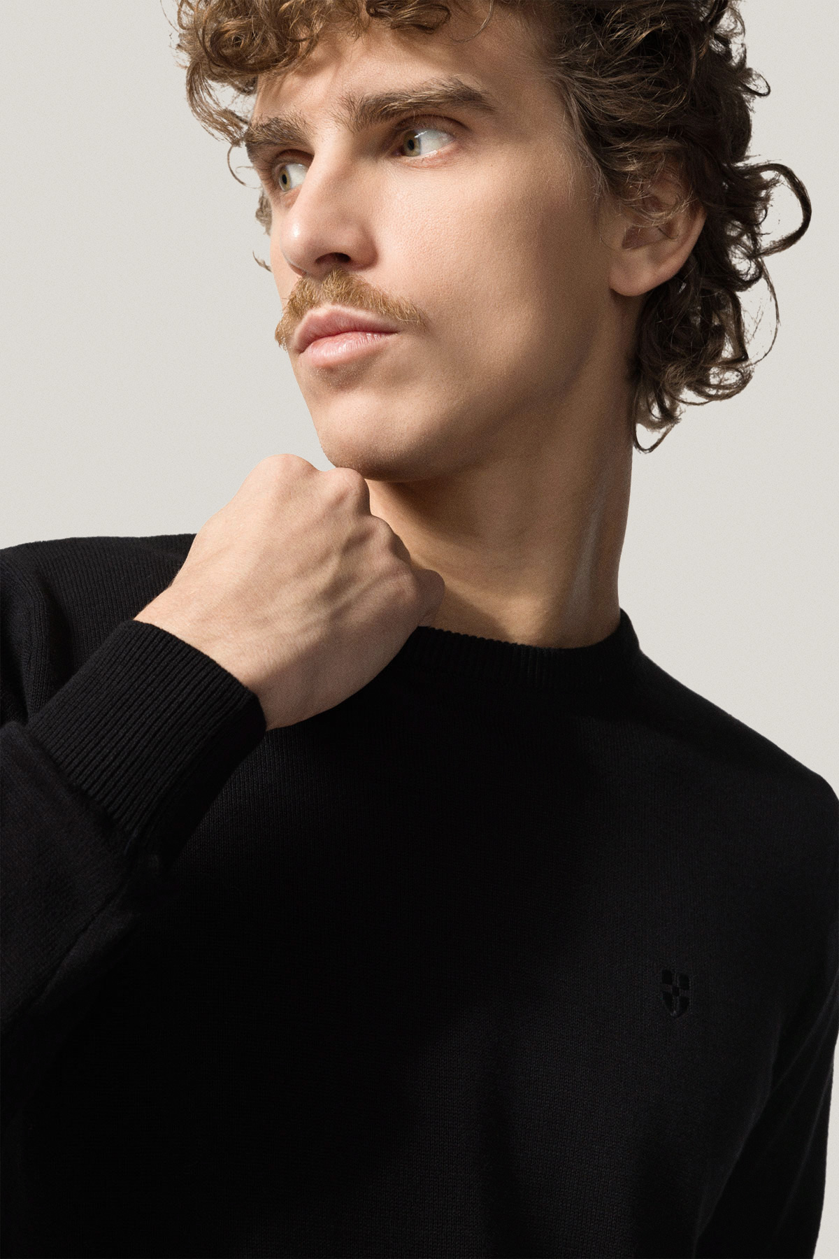 Sweter Bawełniany Czarny PM3