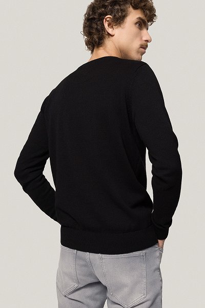 Sweter Bawełniany Czarny PM3