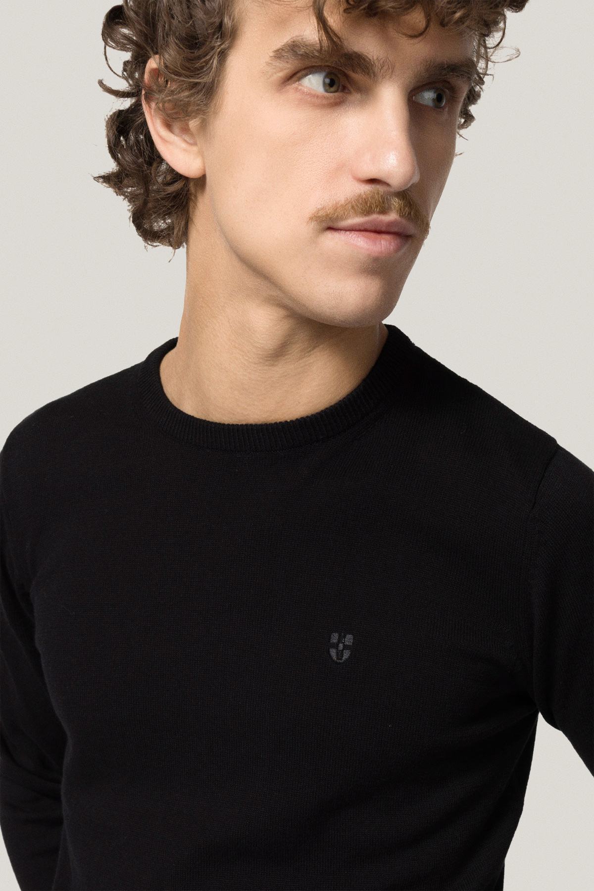 Sweter Bawełniany Czarny PM3