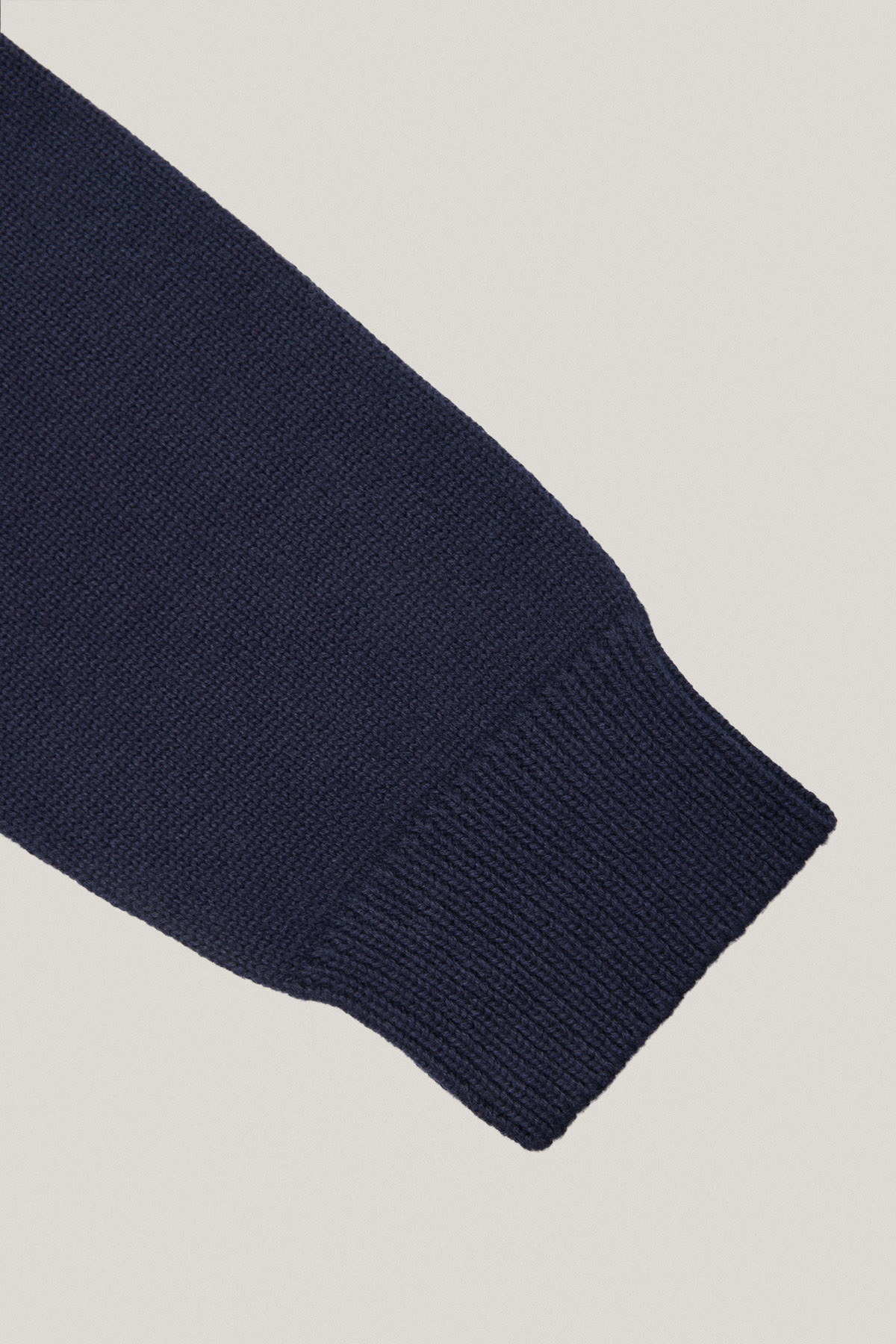 Sweter Rozpinany pod Szyją Ciemnogranatowy z Bawełny PM10