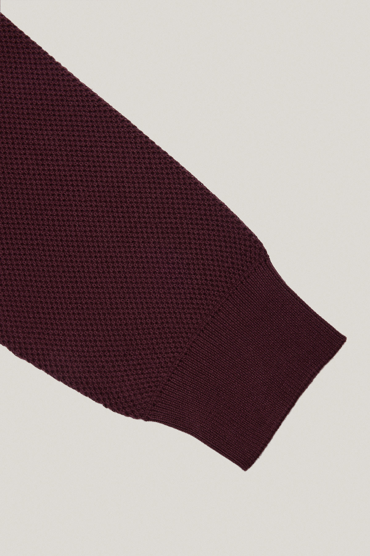 Sweter Rozpinany Bordowy z Bawełny PM11