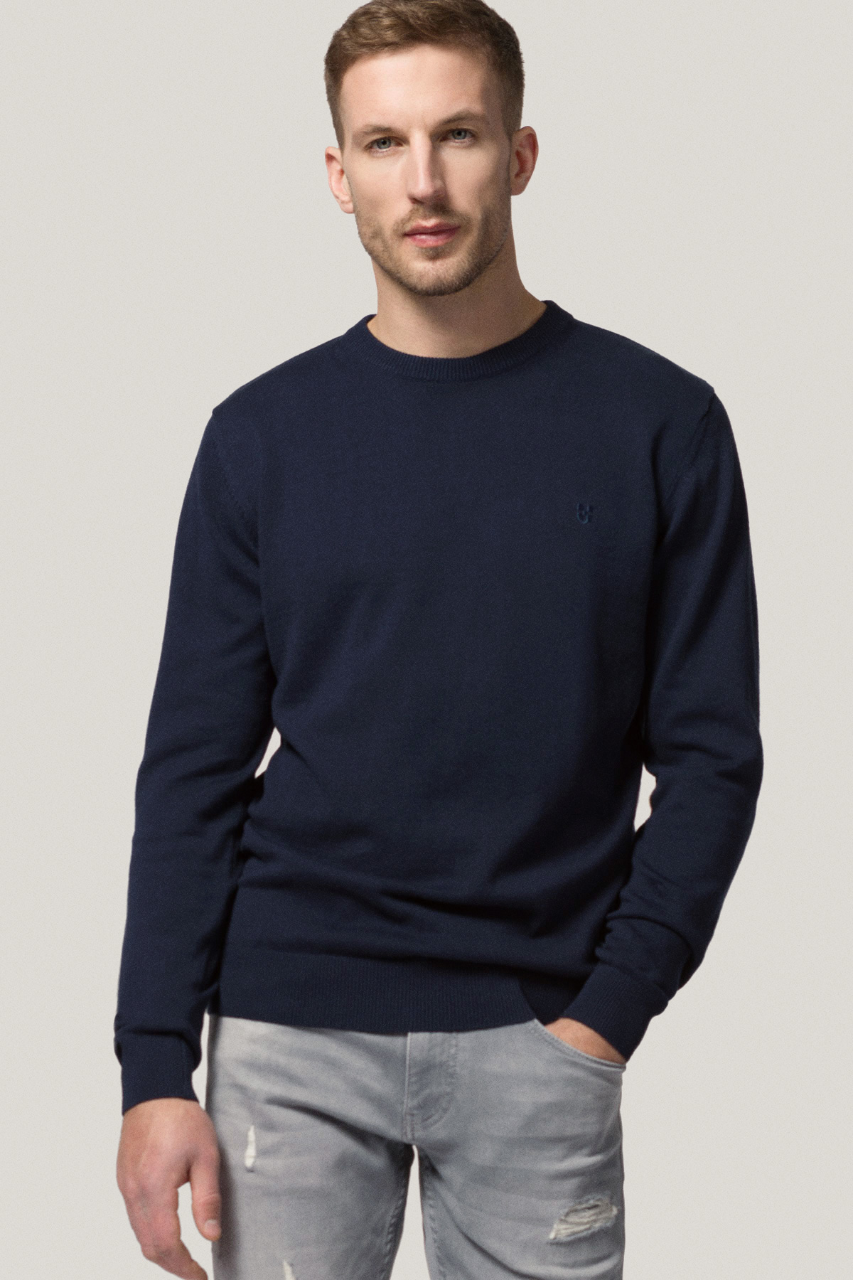 Sweter Bawełniany Granatowy PM3