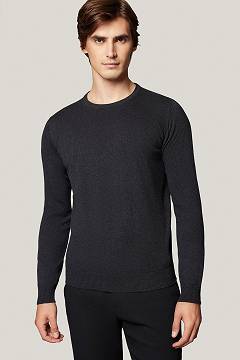 Sweter Ciemnoszary Bawełniany O-neck PM8