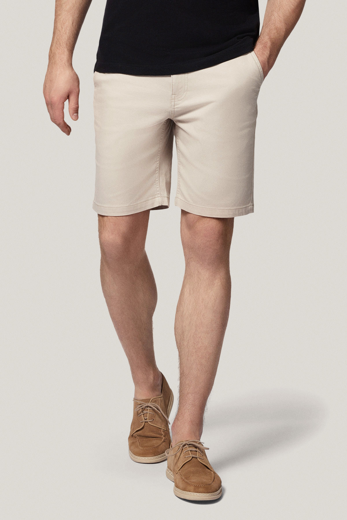 Szorty Beżowe z Bawełną PM1