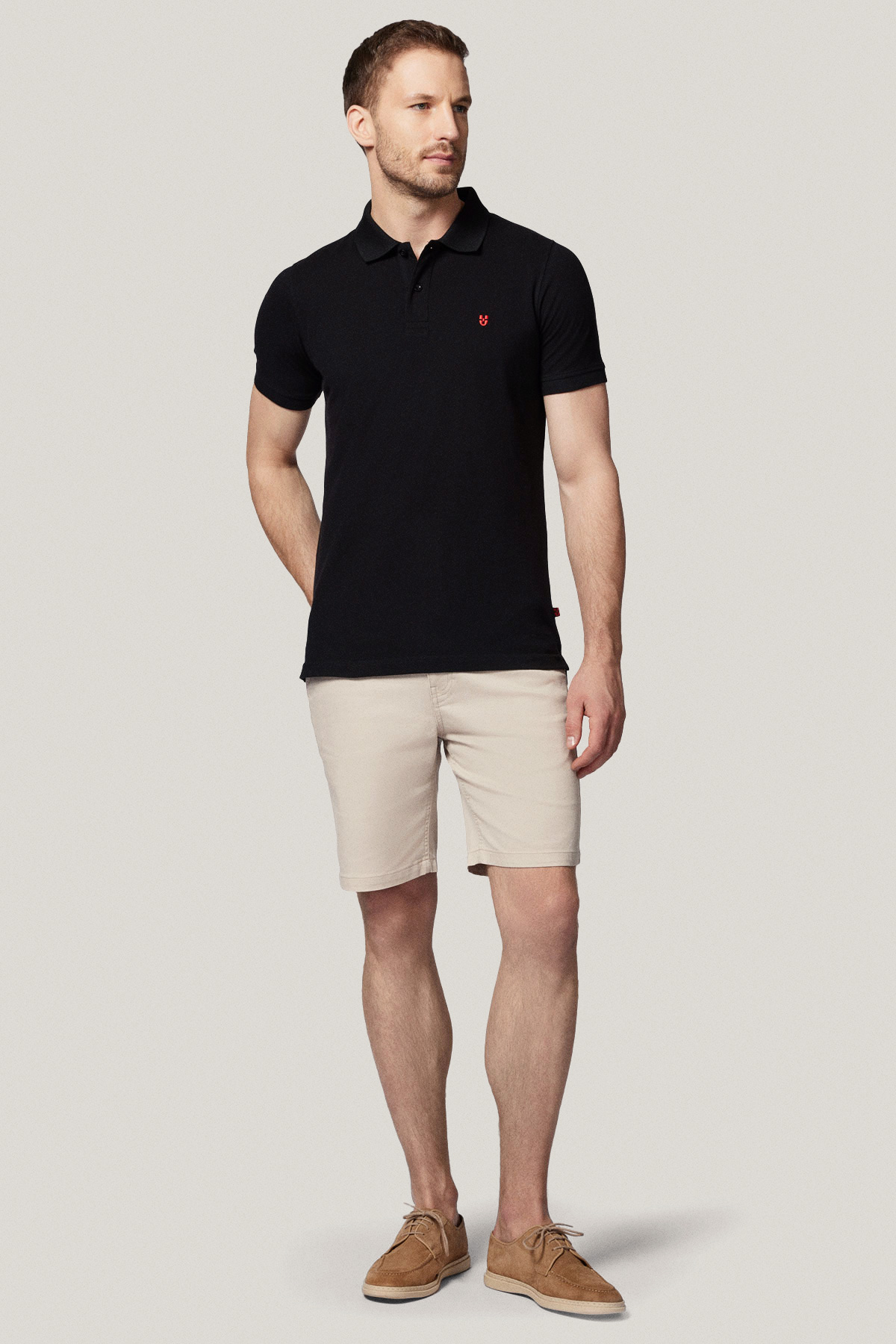 Szorty Beżowe z Bawełną PM1