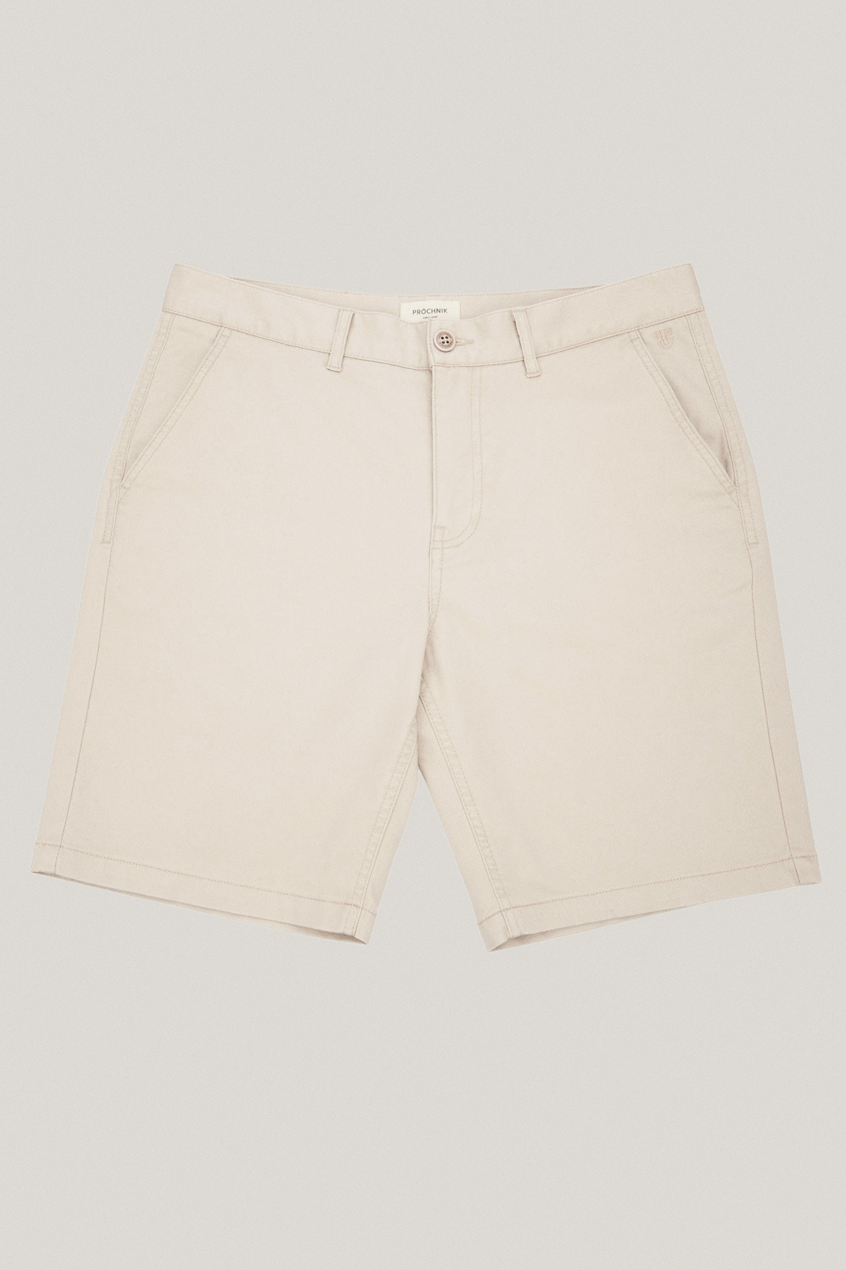 Szorty Beżowe z Bawełną PM1