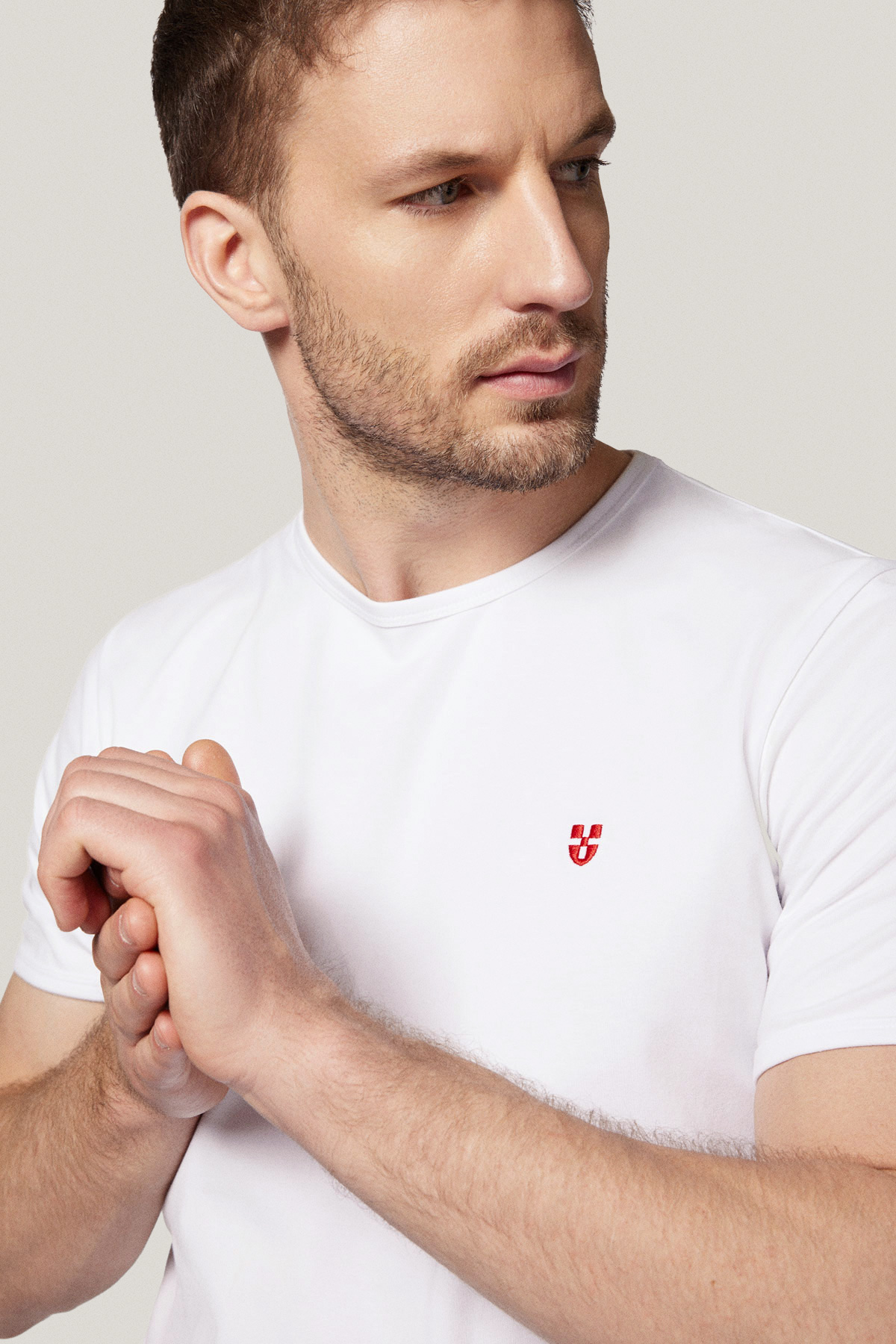 Zestaw 2 T-shirtów Białych z Bawełną PM5