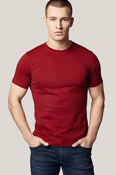 T-shirt Bordowy Bawełniany PM6