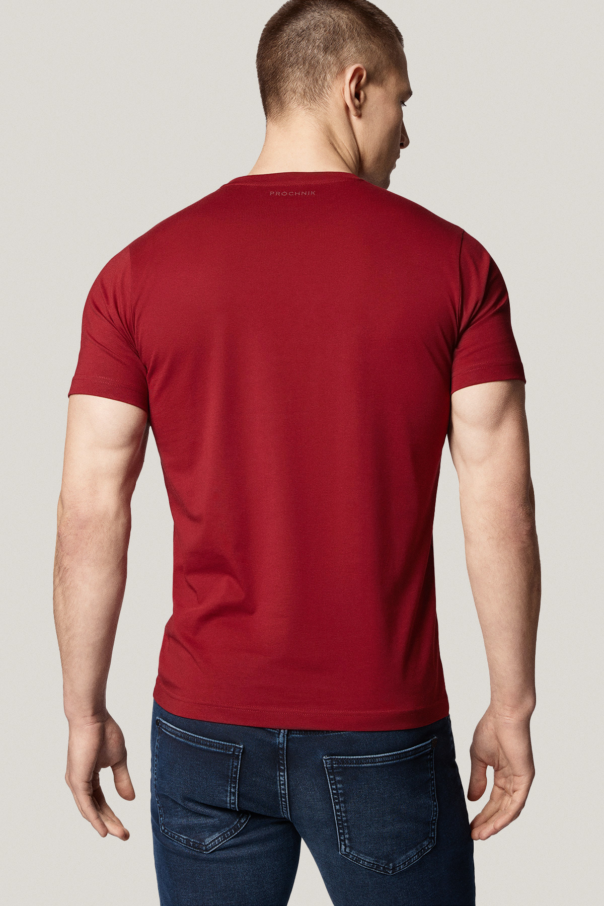 T-shirt Bordowy Bawełniany PM6