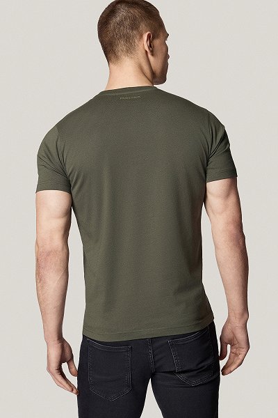 T-shirt Ciemnozielony Bawełniany PM6