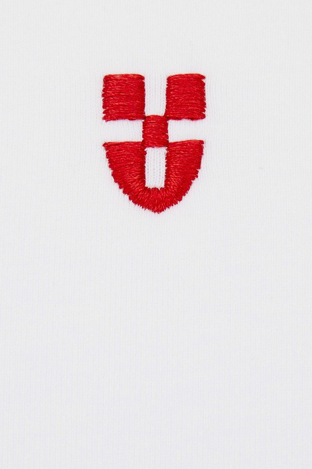 T-shirt Biały z Haftem Bawełniany PM5