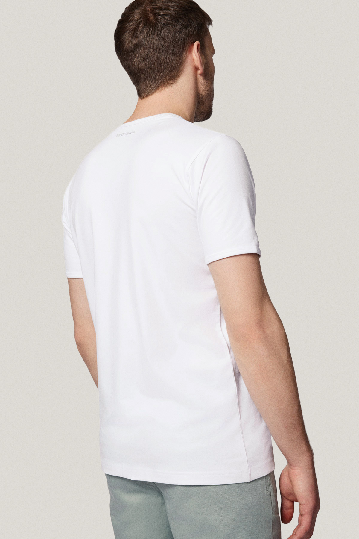 T-shirt Biały z Haftem Bawełniany PM5