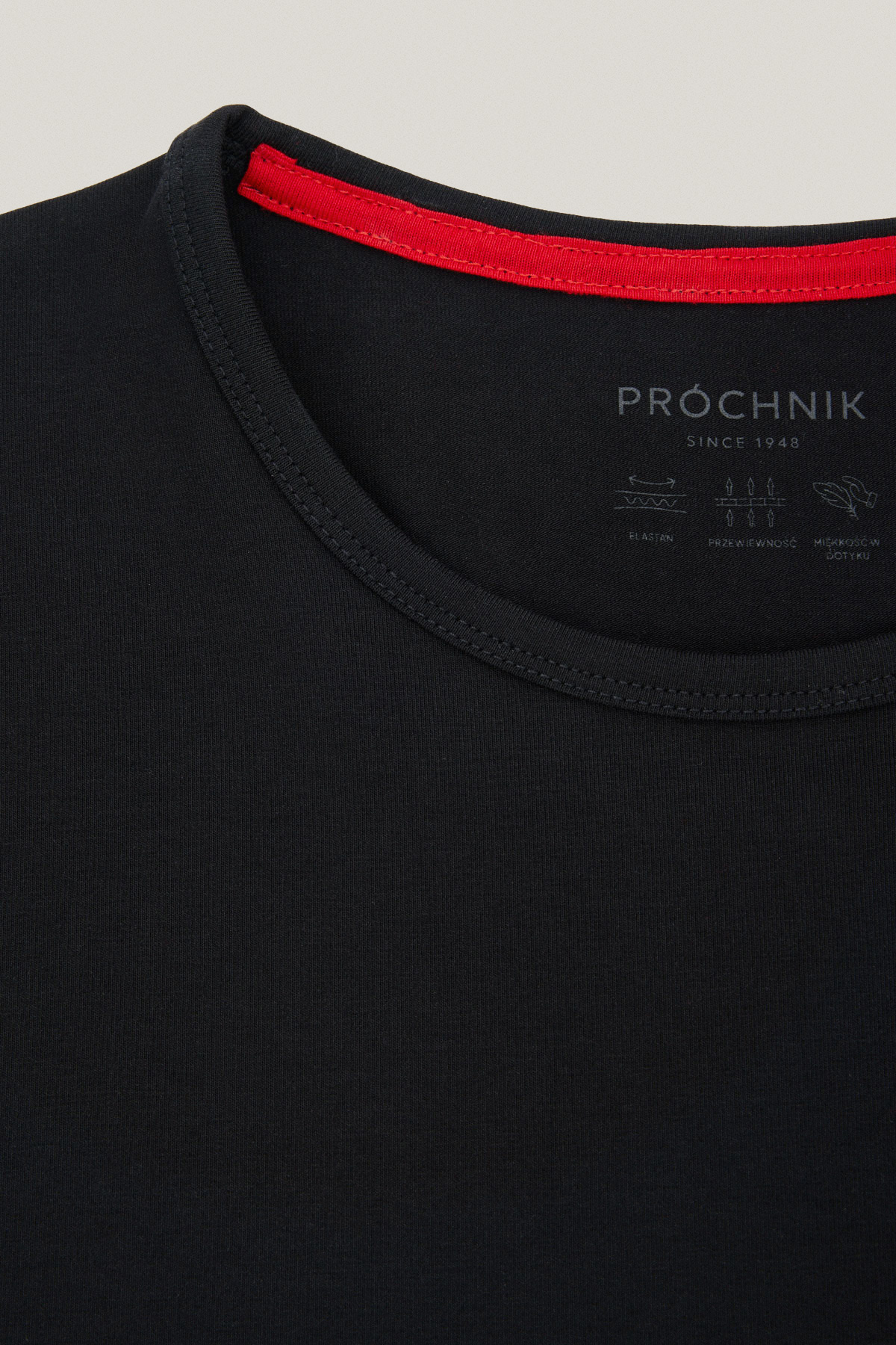 T-shirt Czarny z Haftem Bawełniany PM5