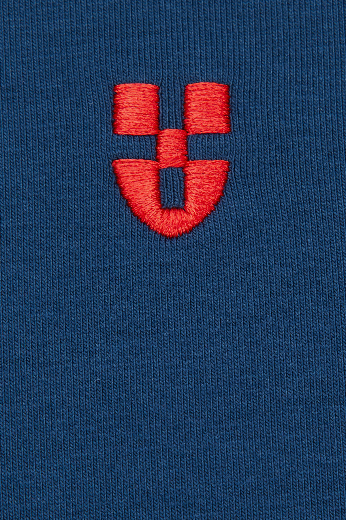 T-shirt Szafirowy z Haftem Bawełniany PM5