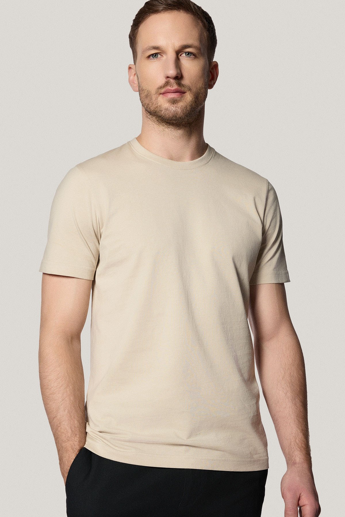 Zestaw 2 T-shirtów Bawełnianych Jasnobeżowy i Beżowy PM6
