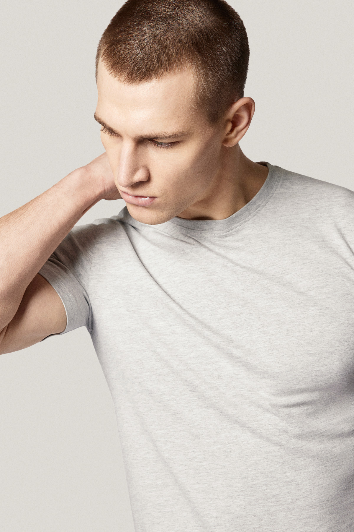 T-shirt Szary Bawełniany PM6